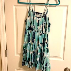 Blue tie-dye beach dress